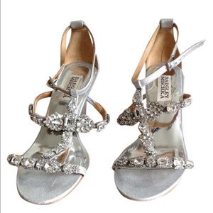 Silver badgley mischka shoes